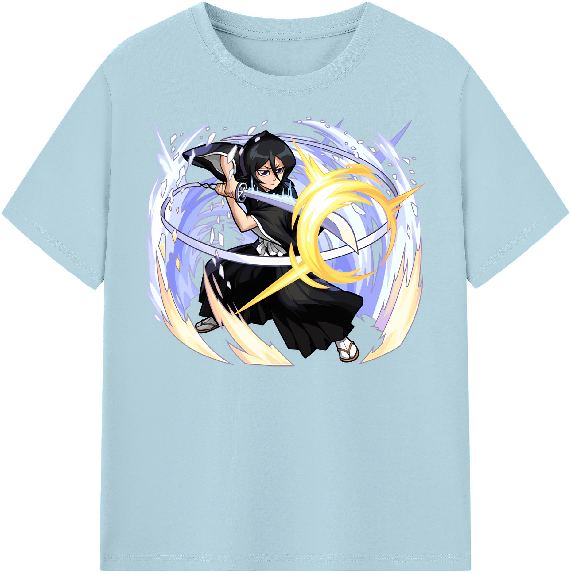（画像用） ブリーチ 朽木ルキア BLEACH Kuchiki Rukia 綿100％半袖Tシャツ（フロントプリント）